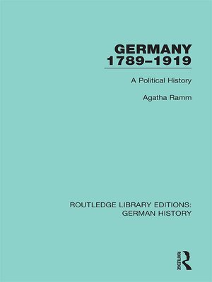 cover image of Germany 1789-1919